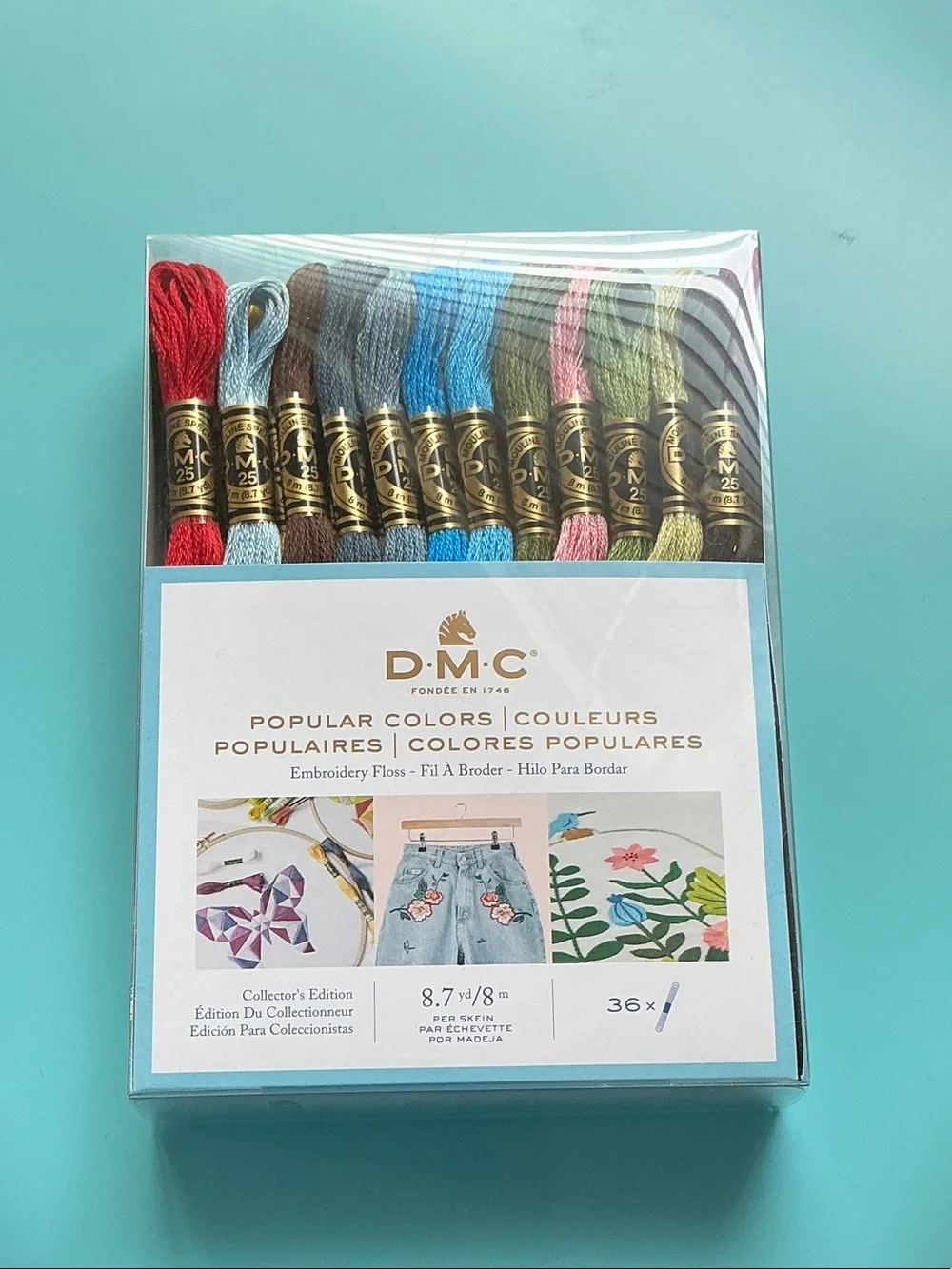 DMC Embroidery Floss Collection - Assorted Blue, Green, Pink, Red, Brown - Picture 8 of 9
